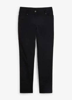 bonprix Bekleidung·Kleider|Hosen|Bengalin-Stretch-Hose mit Bequembund, Straight schwarz