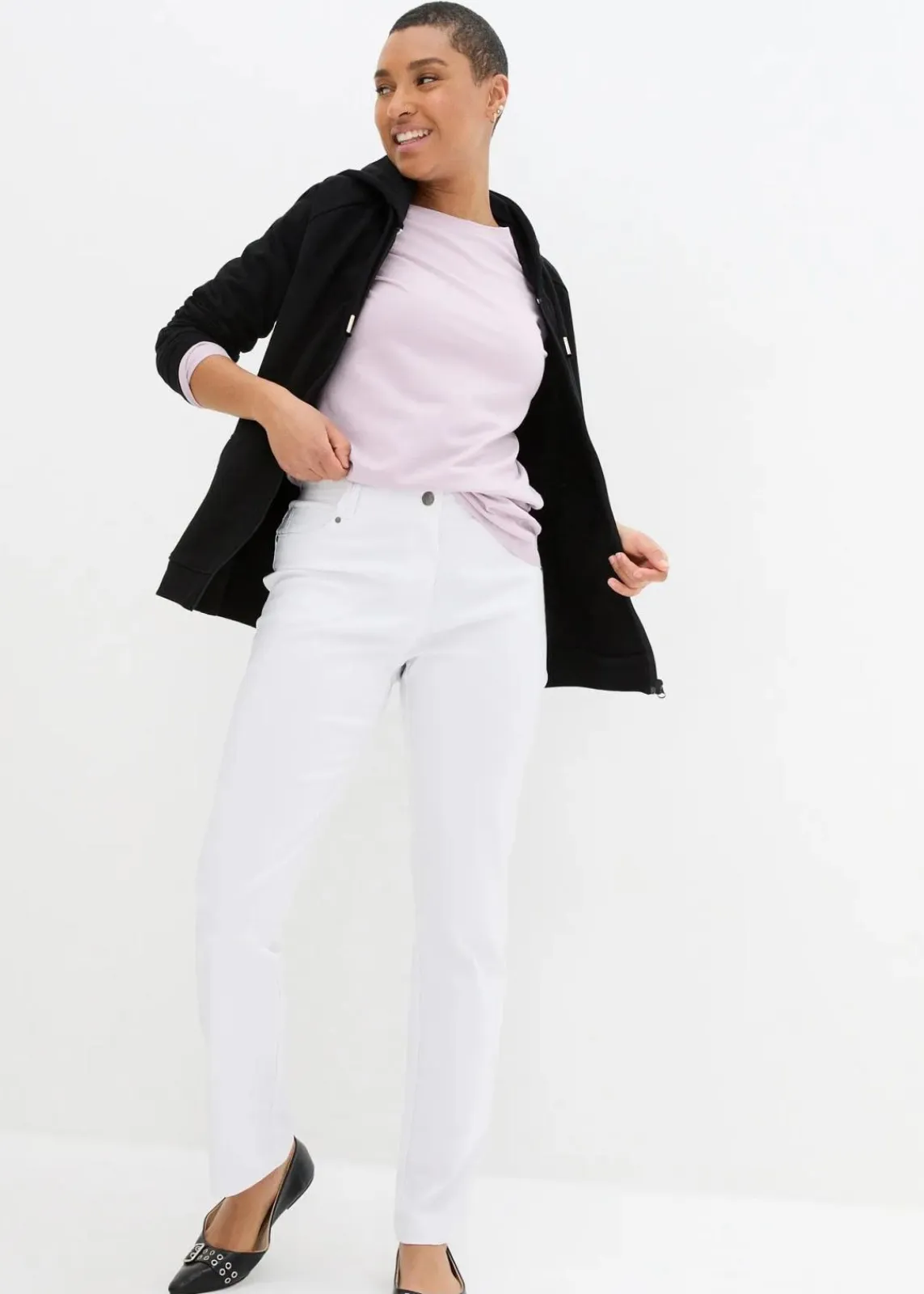 Bengalin-Stretch-Hose mit Bequembund, Straight|bonprix Outlet