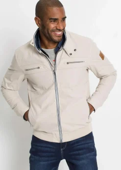 bonprix Große Größen|Jacken & Mäntel|Übergangsjacke in Blousonform mit Stehkragen steingrau