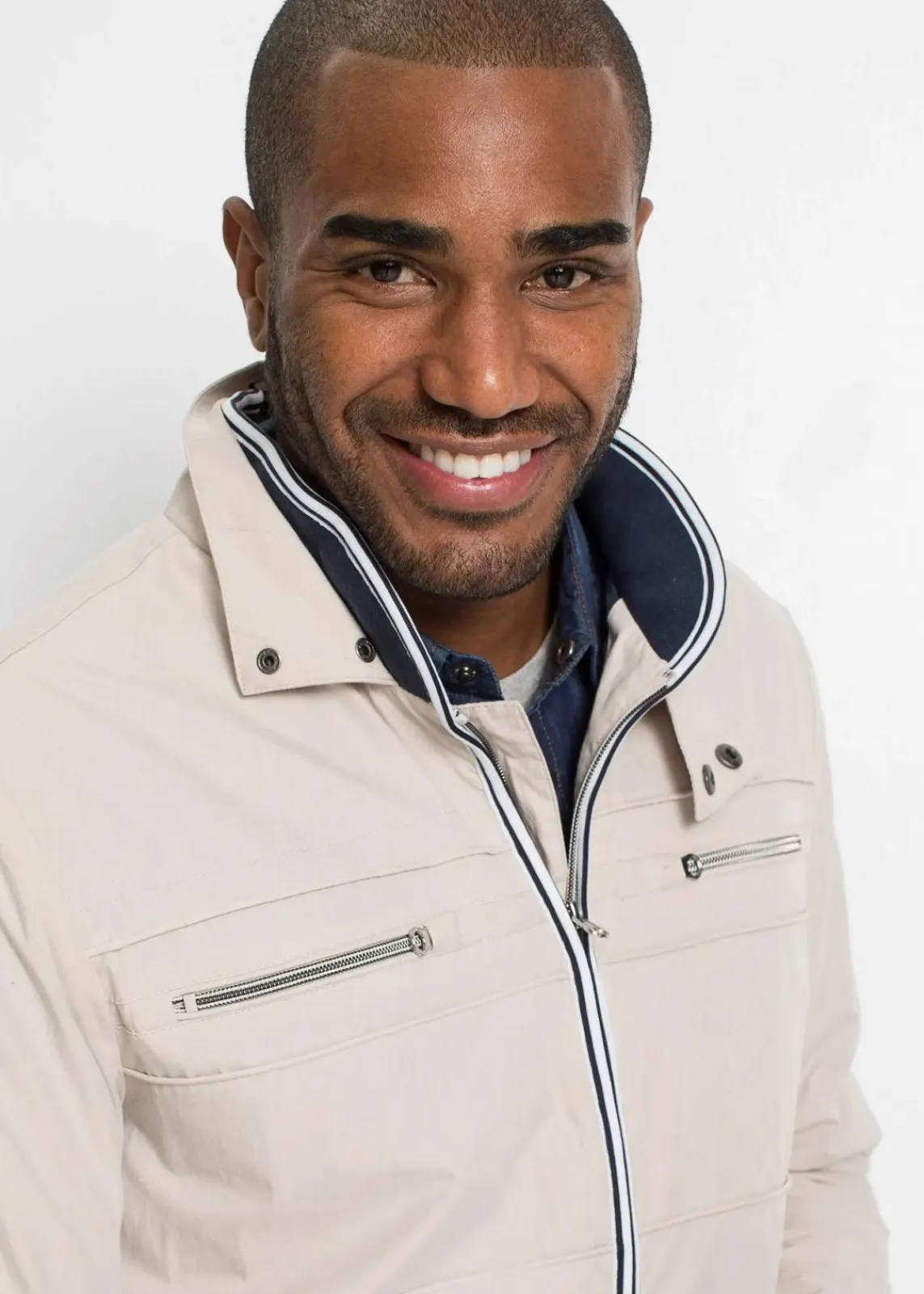 bonprix Große Größen|Jacken & Mäntel|Übergangsjacke in Blousonform mit Stehkragen steingrau