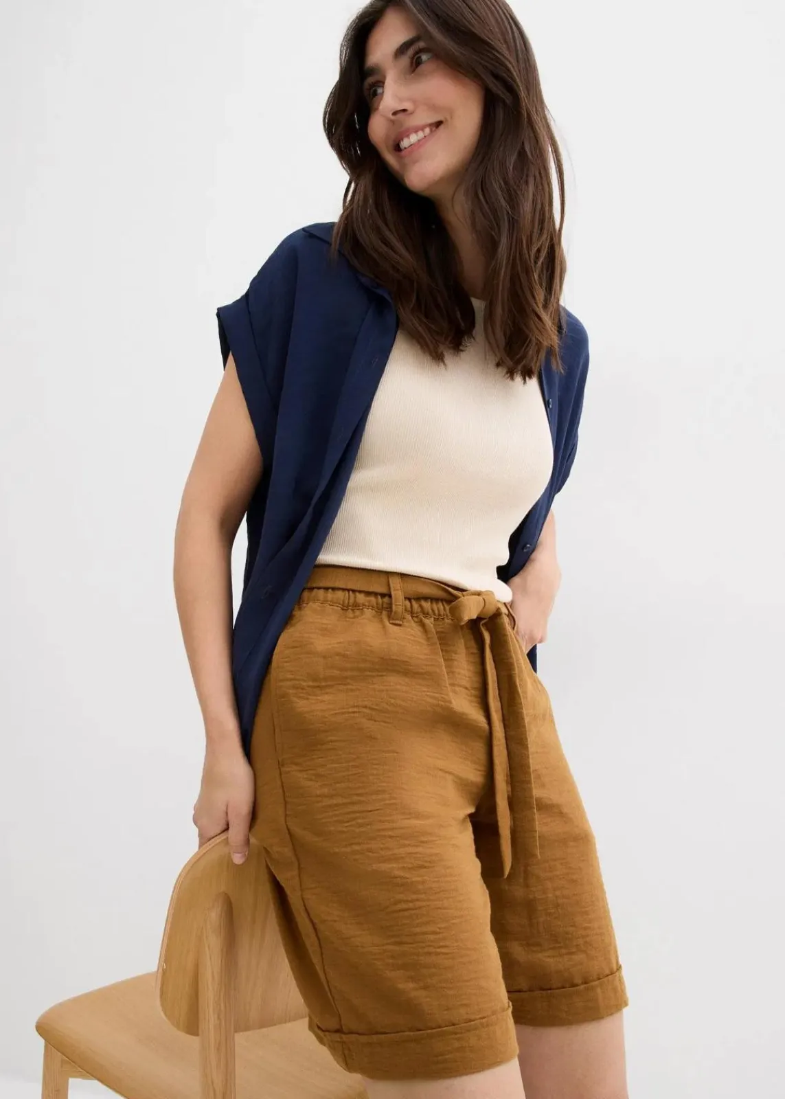 bonprix Bekleidung·Outdoorbekleidung|Bekleidung·Kleider|Bermuda cognac braun