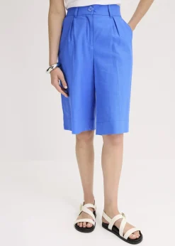 bonprix Bekleidung·Outdoorbekleidung|Bekleidung·Kleider|Bermuda aus Leinen-Mix gletscherblau