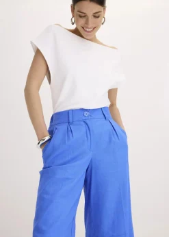 bonprix Bekleidung·Outdoorbekleidung|Bekleidung·Kleider|Bermuda aus Leinen-Mix gletscherblau