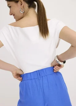 bonprix Bekleidung·Outdoorbekleidung|Bekleidung·Kleider|Bermuda aus Leinen-Mix gletscherblau