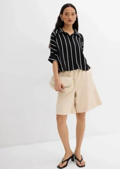 bonprix Bekleidung·Outdoorbekleidung|Bekleidung·Kleider|Bermuda aus Scuba kieselbeige