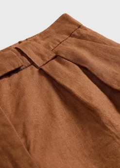 bonprix Bekleidung·Outdoorbekleidung|Bekleidung·Kleider|Bermudashorts aus reinem Leinen cognac braun
