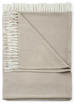 bonprix Sehr Beliebt|Hussen & Sofaüberwürfe|Überwurf mit Fransen creme