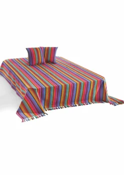 bonprix Hussen & Sofaüberwürfe|Tagesdecken & Plaids|Überwurf mit Streifen multi