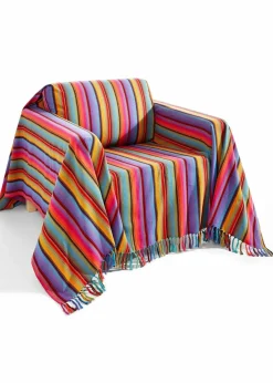 bonprix Hussen & Sofaüberwürfe|Tagesdecken & Plaids|Überwurf mit Streifen multi