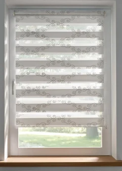 Besticktes Doppelrollo mit grafischem Muster|bonprix Best