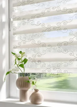 Besticktes Doppelrollo mit grafischem Muster|bonprix Best