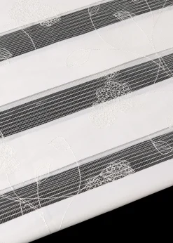 bonprix Rollos|Besticktes Doppelrollo mit Blumen weiß