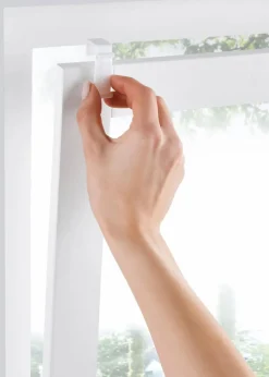 bonprix Rollos|Besticktes Doppelrollo mit Blumen weiß