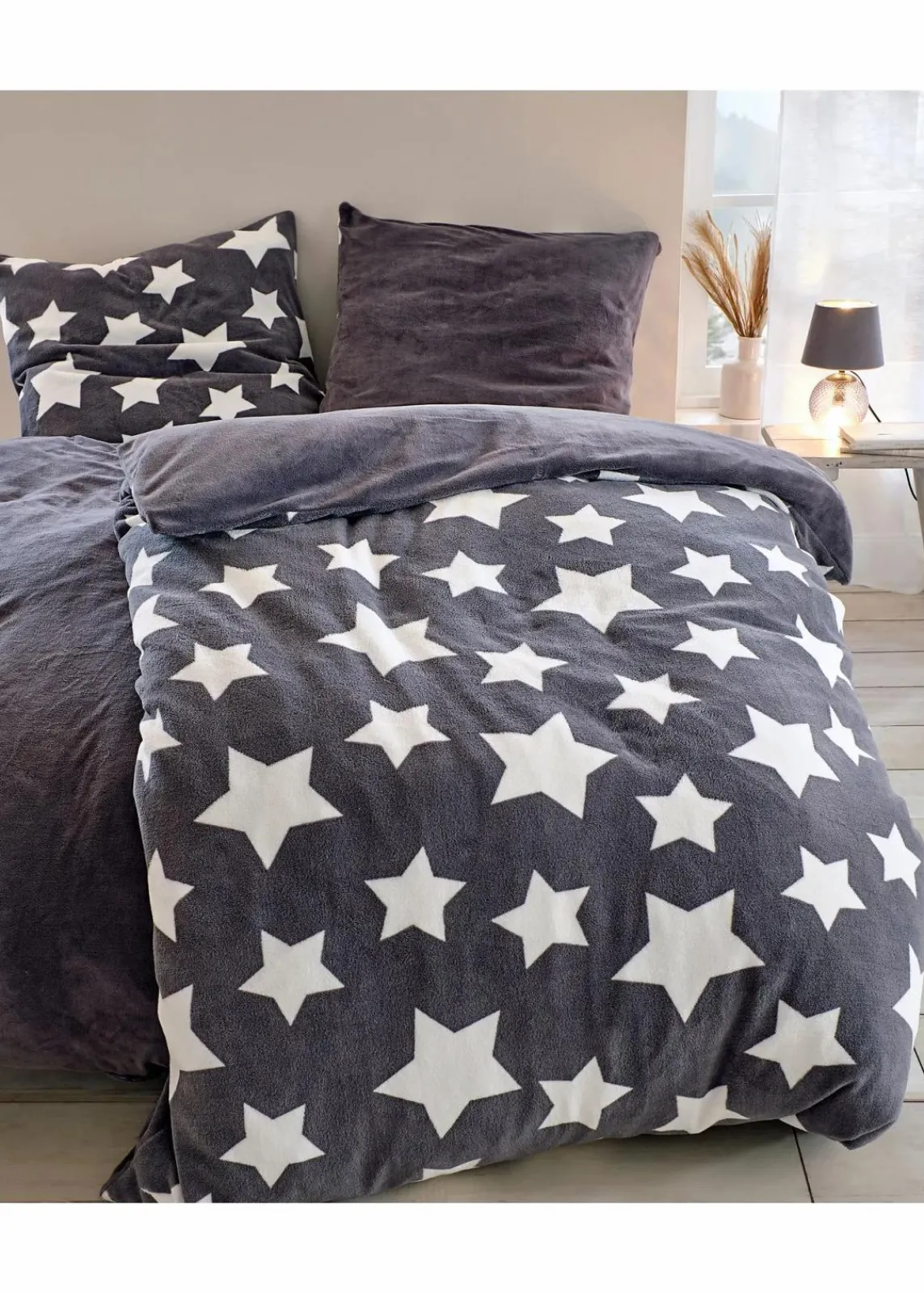 bonprix Bettwäsche|Weihnachtsdeko & -Textilien·Bettwäsche|Bettwäsche Cashmere Touch grau