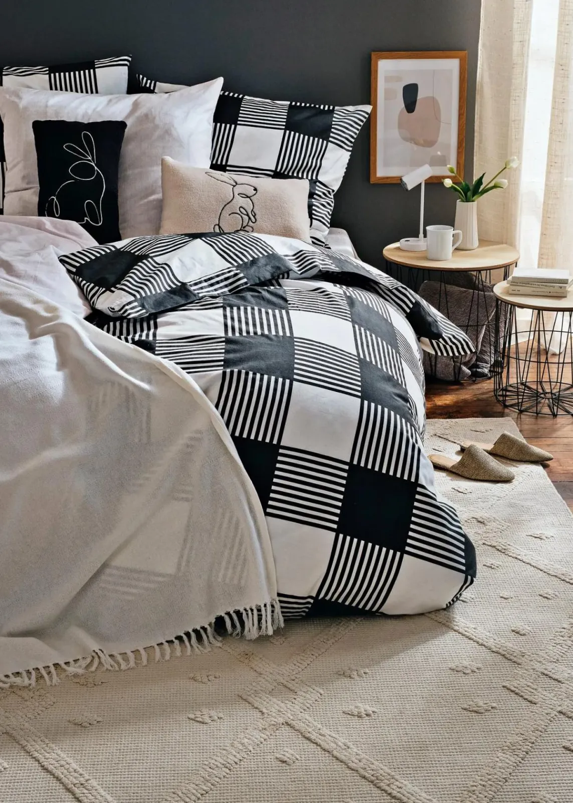 Bettwäsche in Leinenoptik|bonprix