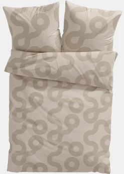 bonprix Bettwäsche|Bettwäsche mit grafischem Design beige