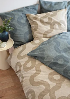 bonprix Bettwäsche|Bettwäsche mit grafischem Design beige