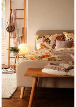 bonprix Bettwäsche|Bettwäsche mit Herbst Design beige