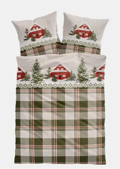 Bettwäsche mit Häusern und Karos|bonprix Online