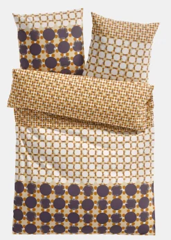 bonprix Bettwäsche|Bettwäsche mit Kreisen braun/beige
