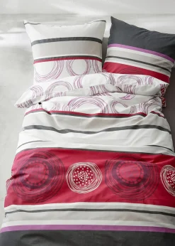 bonprix Bettwäsche|Bettwäsche mit Kreisen beere
