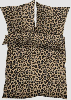 bonprix Bettwäsche|Bettwäsche mit Leoparden Design braun