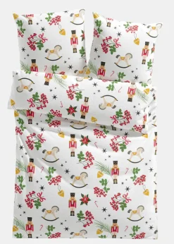 bonprix Bettwäsche|Weihnachtsdeko & -Textilien·Bettwäsche|Bettwäsche mit Nußknackern weiß/bunt