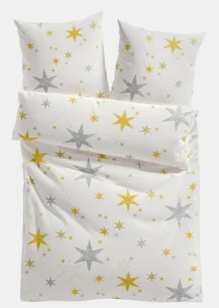 bonprix Bettwäsche|Weihnachtsdeko & -Textilien·Bettwäsche|Bettwäsche mit Sternen weiß