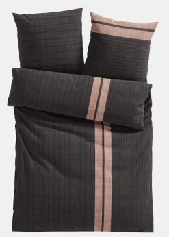bonprix Bettwäsche|Bettwäsche mit Streifen dunkelgrau