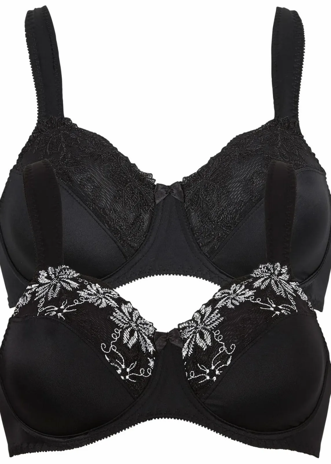 Bügel-BH mit gepolsterten Trägern (2er Pack)|bonprix New