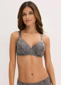 Bügel-BH mit gepolsterten Trägern und Glanzeffekt|bonprix Outlet