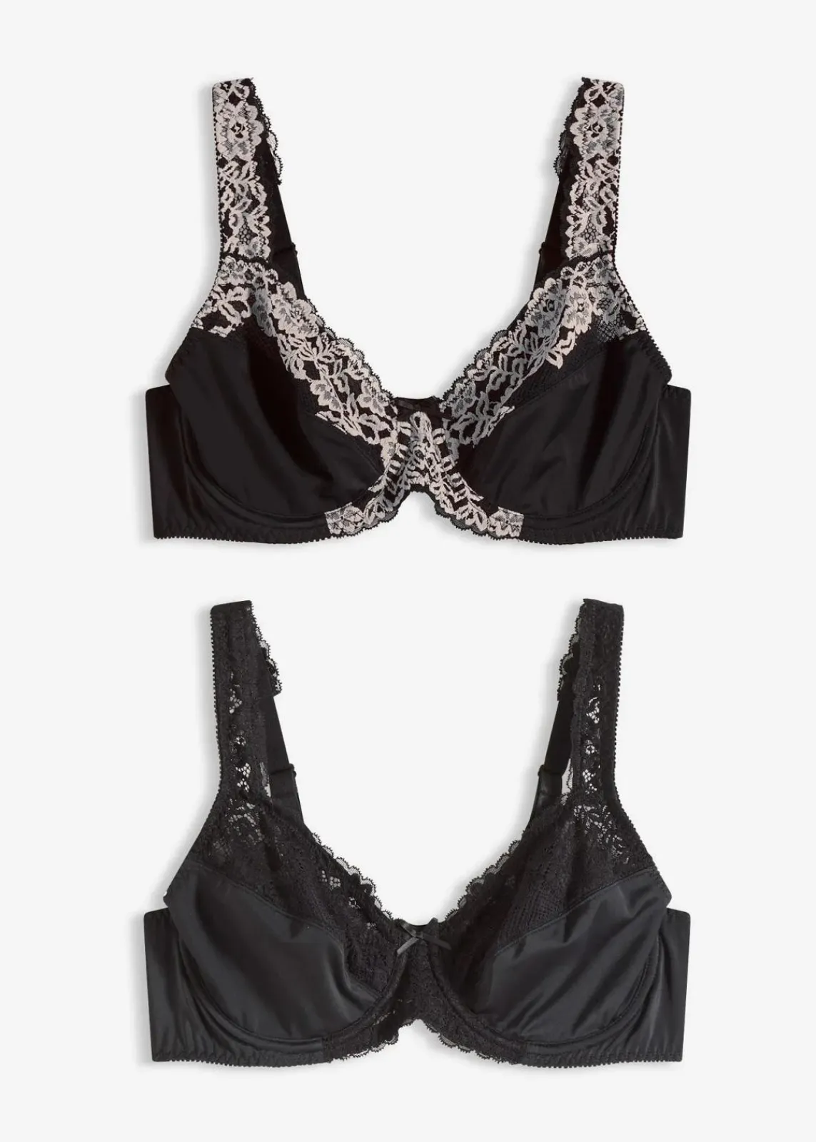 Bügel-BH mit gepolsterten Trägern (2er Pack)|bonprix Outlet