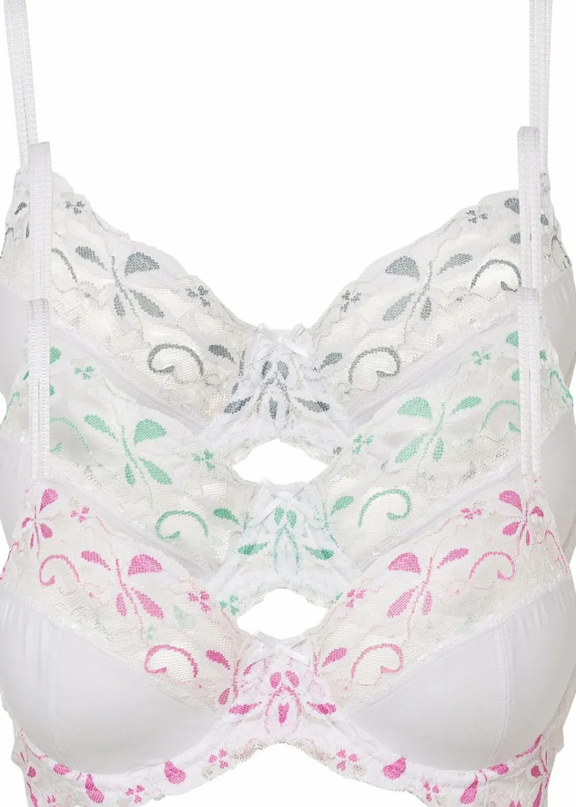 Bügel-BH mit zarter Spitze (3er Pack)|bonprix Online