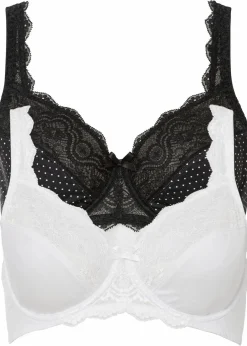 Bügel-BH mit zarter Spitze (2er Pack)|bonprix Outlet