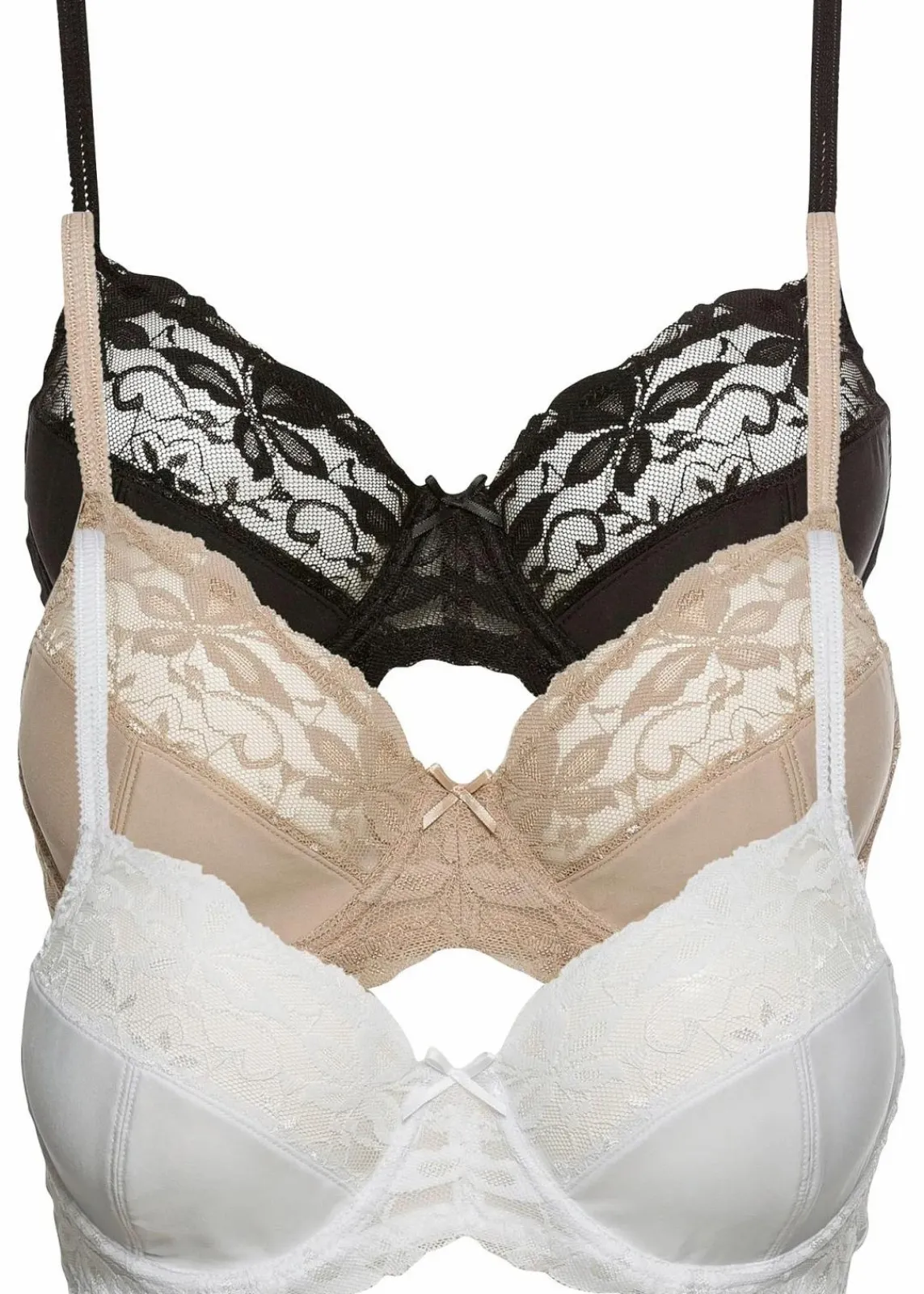 Bügel-BH mit zarter Spitze (3er Pack)|bonprix Sale