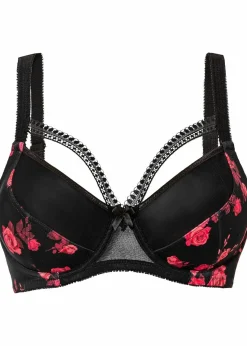 bonprix Nachhaltigere Materialien|Bhs|BH mit Bügel schwarz geblümt