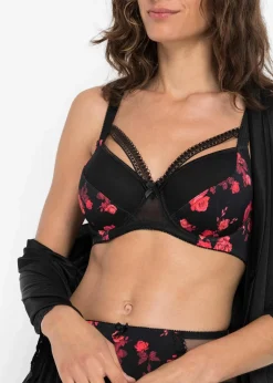 bonprix Nachhaltigere Materialien|Bhs|BH mit Bügel schwarz geblümt
