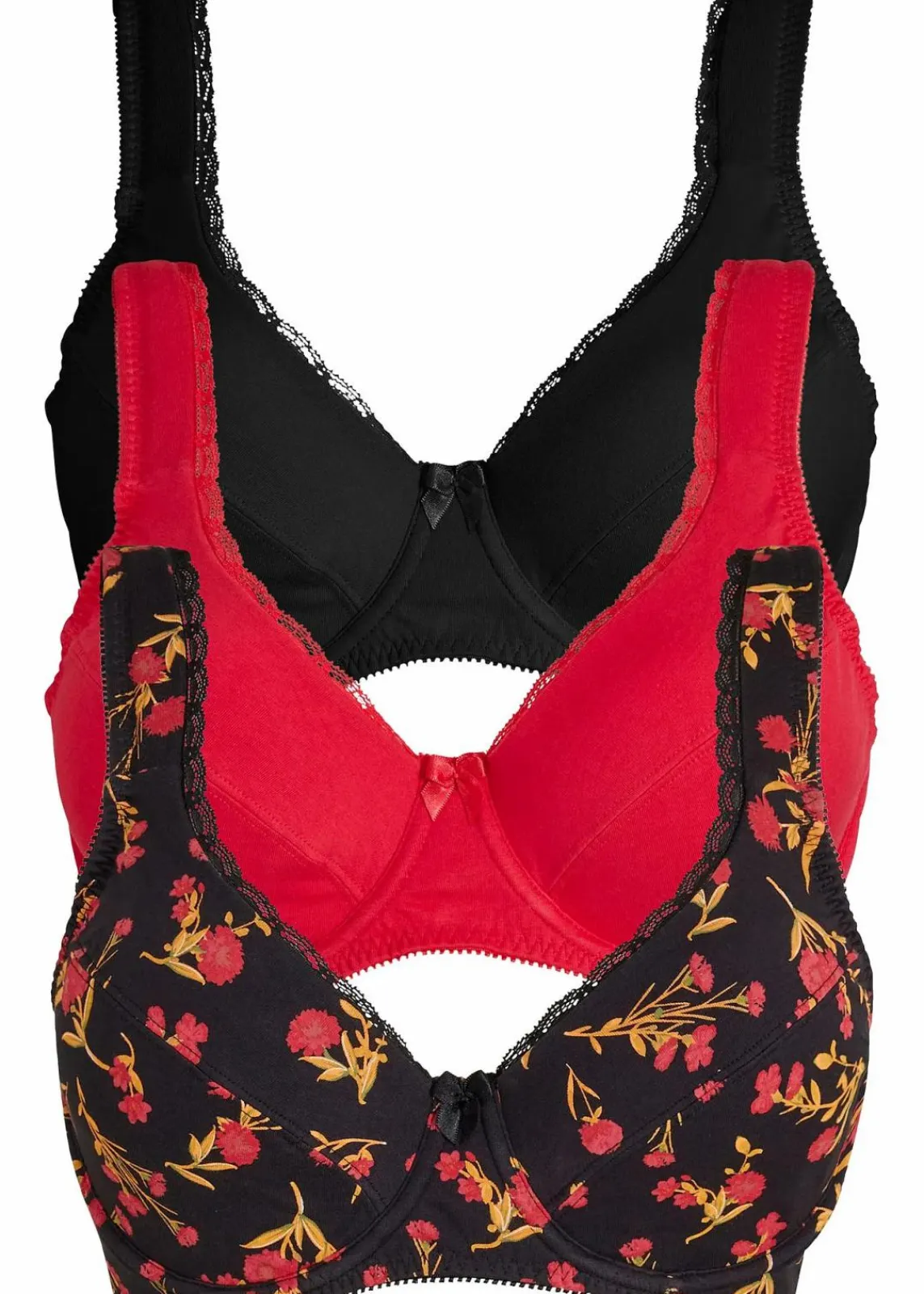 BH mit Bügel aus Bio-Baumwolle (3er Pack)|bonprix Discount