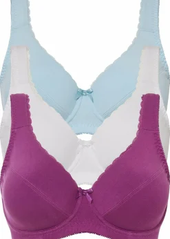 BH mit Bügel mit Bio Baumwolle (3er Pack)|bonprix