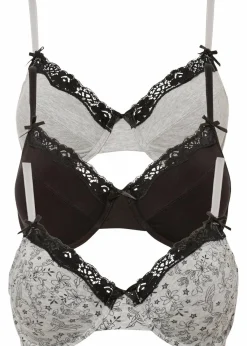 BH mit Bügel mit Bio-Baumwolle (3er Pack)|bonprix Sale