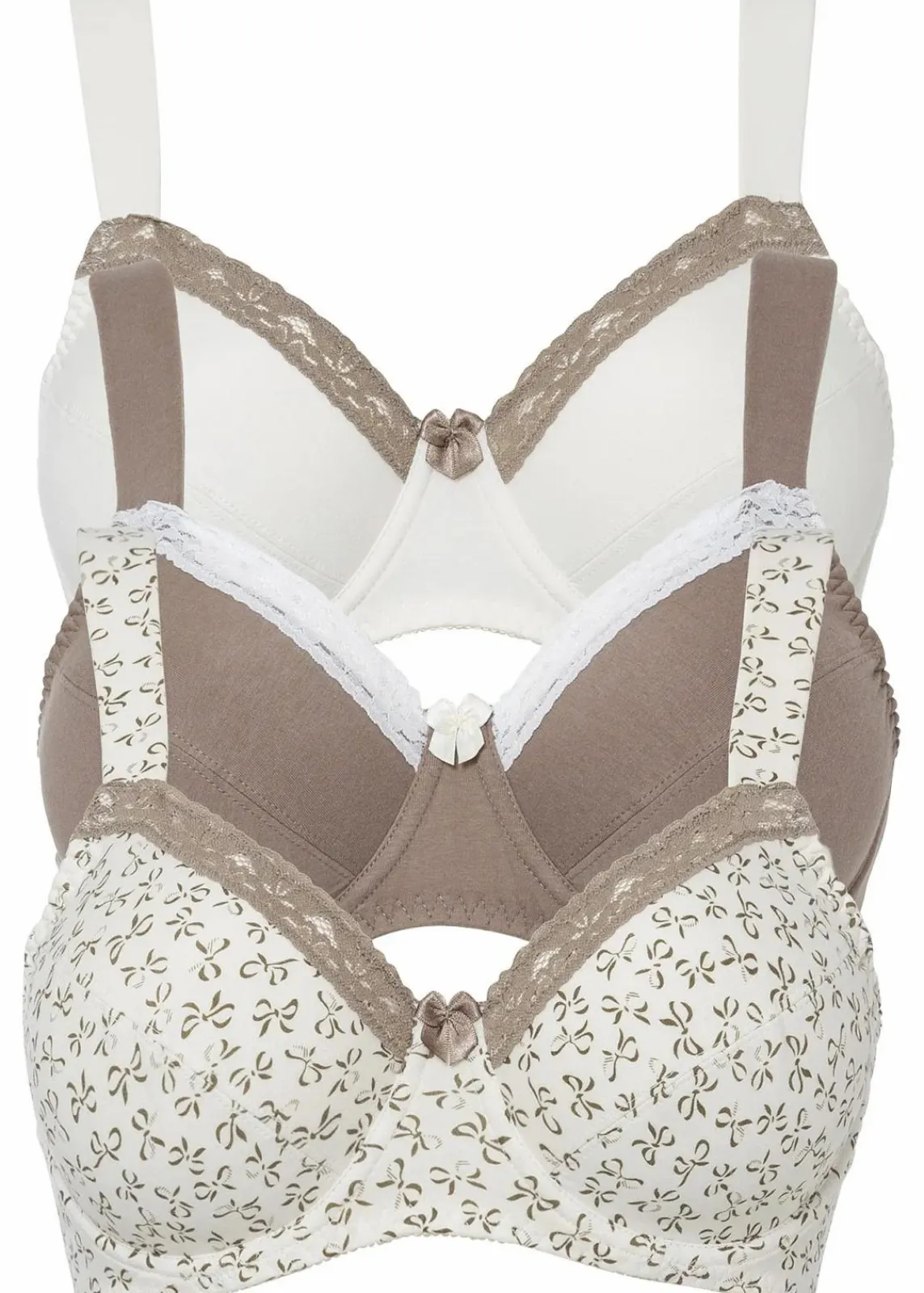 BH mit Bügel mit femininem Druck (3er Pack)|bonprix Sale