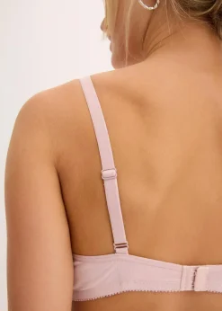 bonprix Wäsche·Baumwollunterwäsche|Wäsche·Bhs|BH mit Bügel mit weicher Baumwolle (2er Pack) mattrosa + weiß