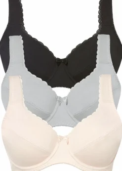 BH mit Bügel mit weicher Bio-Baumwolle (3er Pack)|bonprix Sale