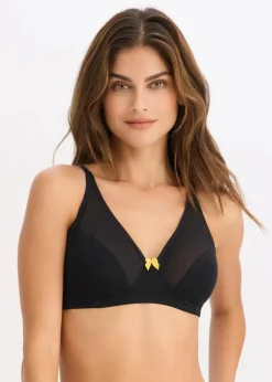 bonprix Wäsche·Baumwollunterwäsche|Wäsche·Große Cups D-H|BH ohne Bügel mit Baumwolle (2er Pack) schwarz+weiß