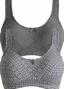 BH ohne Bügel mit Bio-Baumwolle (2er Pack)|bonprix Outlet