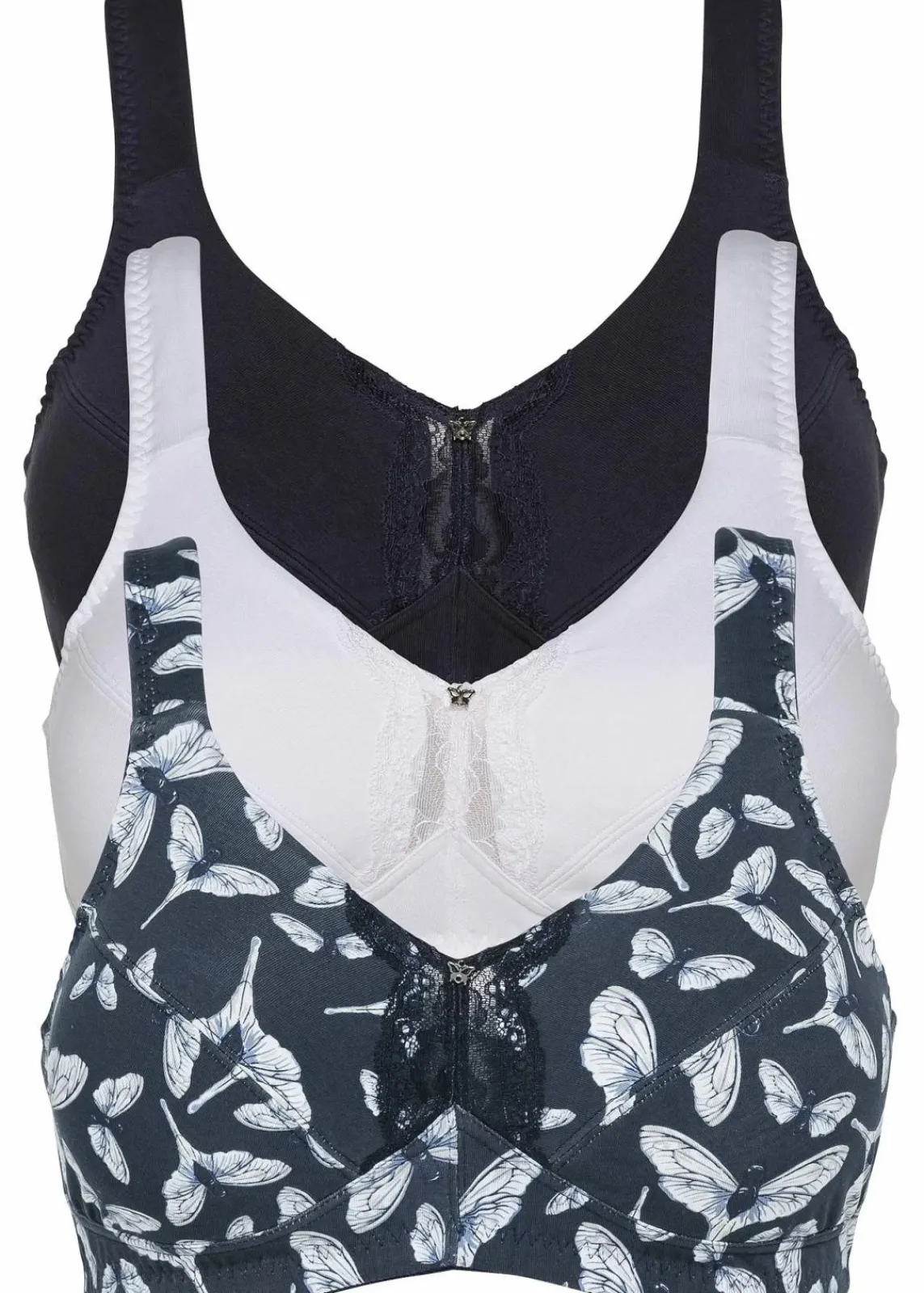 BH ohne Bügel mit Bio-Baumwolle (3er Pack)|bonprix Hot