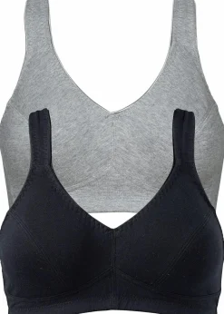 BH ohne Bügel mit Bio-Baumwolle (2er Pack)|bonprix Discount