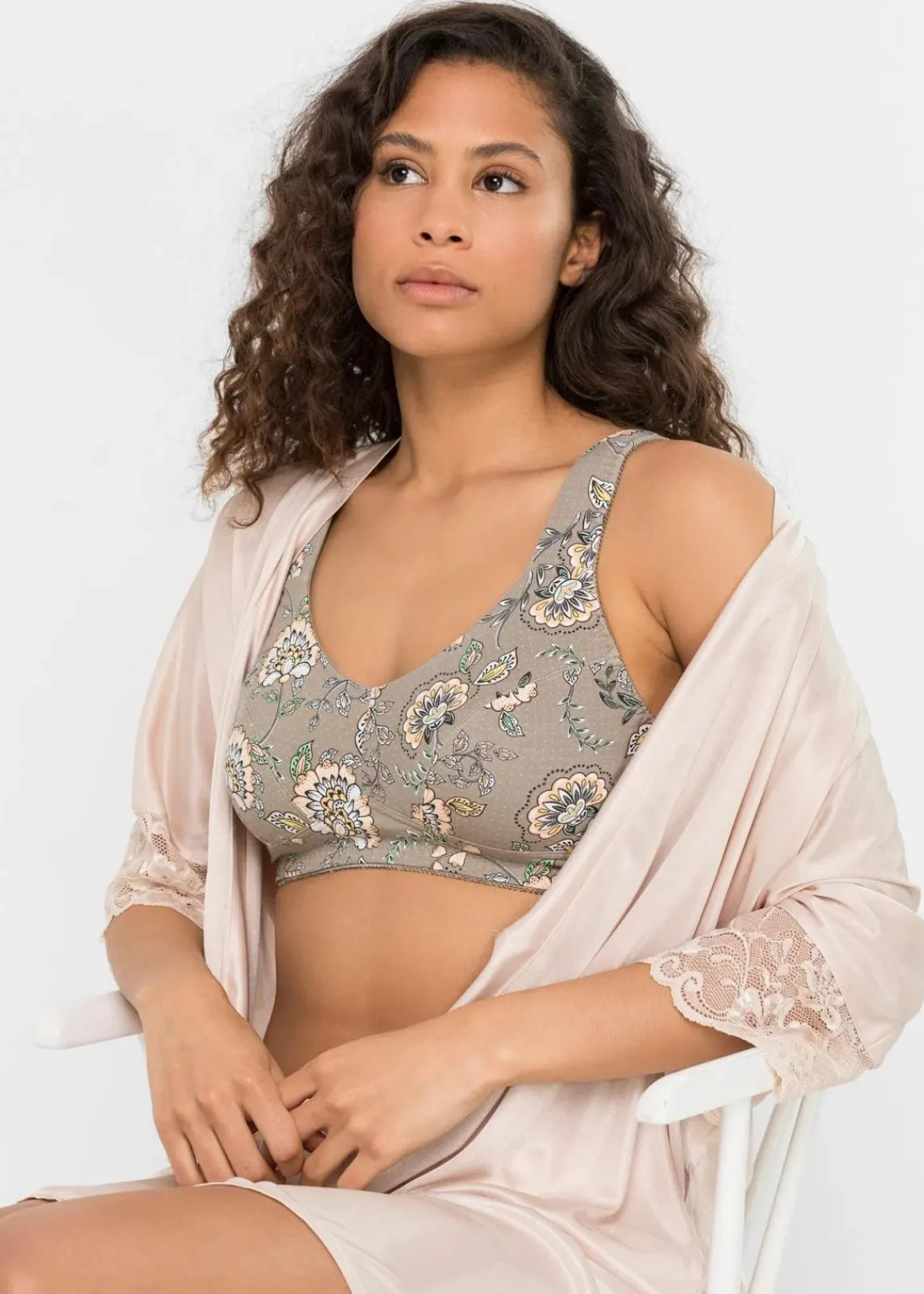 BH ohne Bügel mit Bio-Baumwolle (3er Pack)|bonprix Clearance