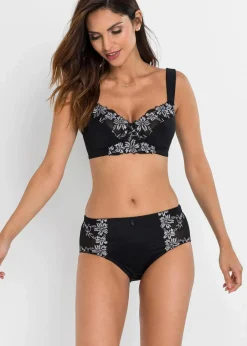 bonprix Große Cups D-H|Bhs|BH ohne Bügel mit gepolsterten Trägern (2er Pack) schwarz+schwarz/weiß