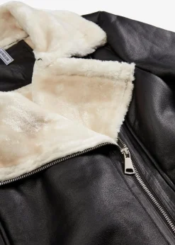 Biker-Jacke aus Lammfellimitat|bonprix Clearance